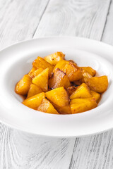 Slices of roasted pineapple