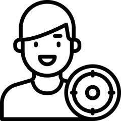 Target outline icon