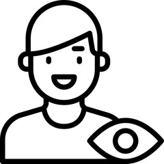 Vision outline icon