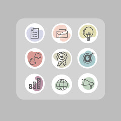 hand drawn circle icon collection set.