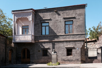 Armenian writer Perch Proshyan House Museum on sunny summer day. Ashtarak, Armenia.