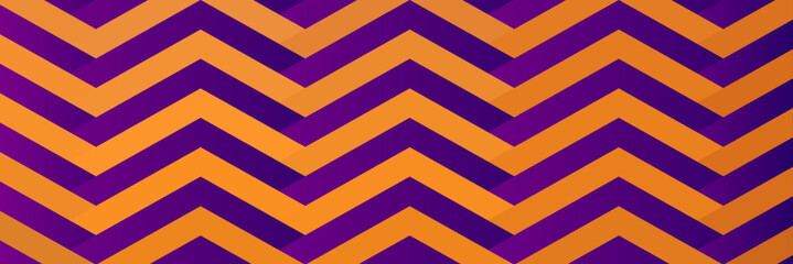 Happy Halloween banner or party invitation background with orange and purple stripes