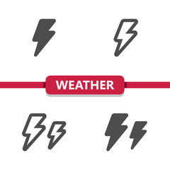 Weather Icons - Lightning Bolt, Storm