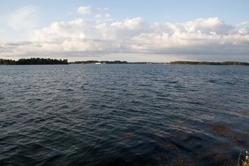 sunset over the river