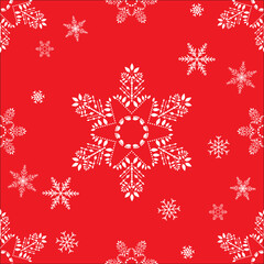 Tartan pattern,Scottish traditional fabric seamless Christmas tone, Snow Globe , Red and White background