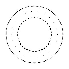 Tracing circle shape lines element for preschool, kindergarten and Montessori kids prewriting and drawing activities in vector illustration