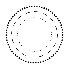 Fototapeta premium Tracing circle shape lines element for preschool, kindergarten and Montessori kids prewriting and drawing activities in vector illustration