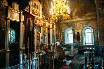 Fototapeta na wymiar Orthodox Church . Internal elements and attributes of the church.