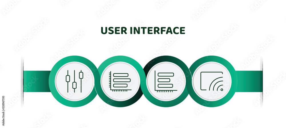 Poster editable thin line icons with infographic template. infographic for user interface concept. included