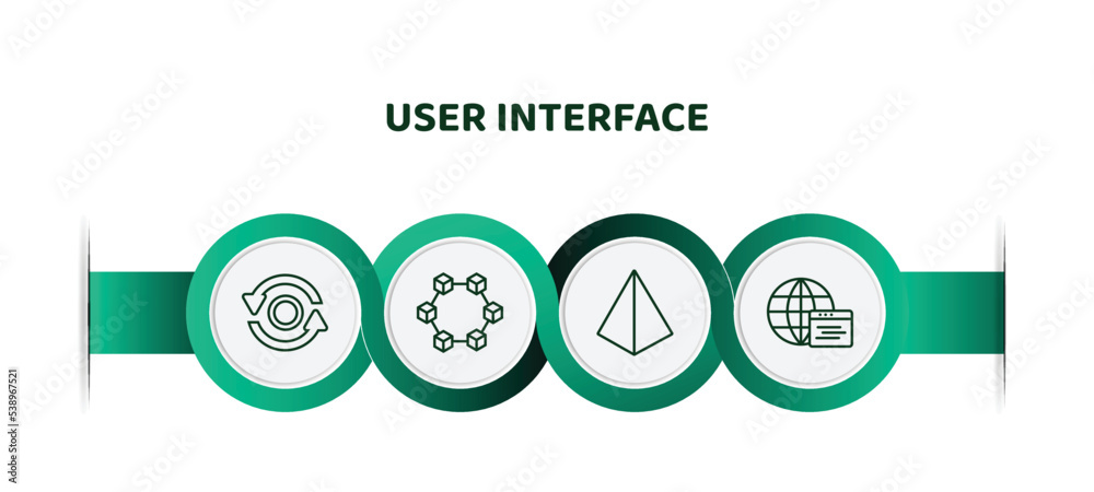 Poster editable thin line icons with infographic template. infographic for user interface concept. included