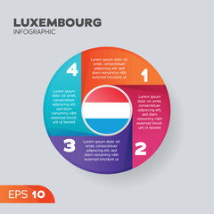 Obraz premium Luxembourg Infographic Element