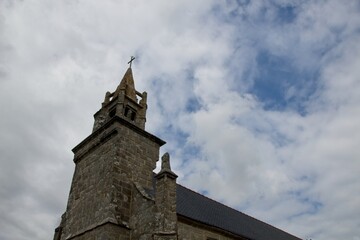 Fototapeta na wymiar church tower in the sky