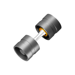 Dumbell icon isolated 3d render illustration