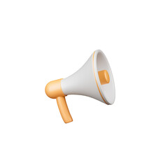 Megaphone icon isolated 3d render illustration
