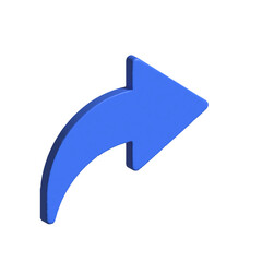 Share button 3d blue icon