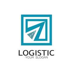 logistics logo icon illustration vector design  distribution symbol  delivery of goods  economy  finance