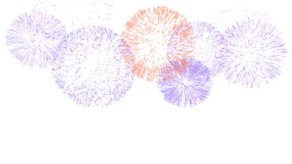 fireworks celebration isolated background.