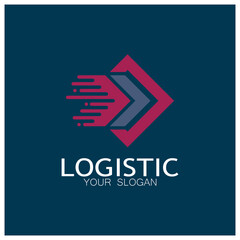 logistics logo icon illustration vector design  distribution symbol  delivery of goods  economy  finance