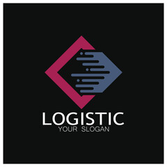 logistics logo icon illustration vector design  distribution symbol  delivery of goods  economy  finance