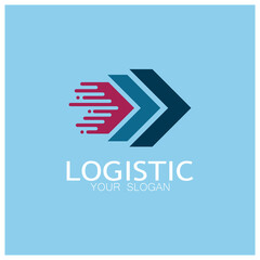 Fototapeta premium logistics logo icon illustration vector design distribution symbol delivery of goods economy finance