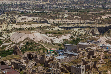 Fototapeta premium Pigeon valley behind Uchisar village in Cappadocia, Turkey
