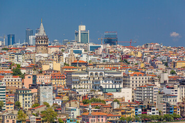 Fototapeta premium Skyline of Galata district of Istanbul, Turkey