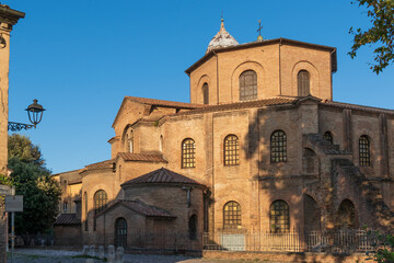 Fototapeta na wymiar Basilica di San Vitale, one of the most important examples of early Christian Byzantine art in western Europe,built in 547, Ravenna, Emilia-Romagna, Italy