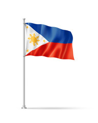 Philippines flag isolated on white