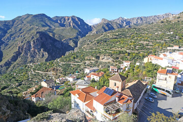 Fototapeta na wymiar Lentegi village in the Mountains of Andalucia in Spain 