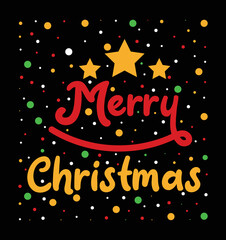 Funny Christmas Lettering Design badge with quotes On black Background