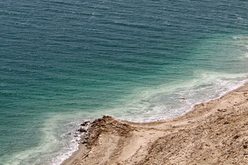 Nature and landscapes of the Dead-salty sea.