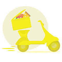 Food delivery on a skooter