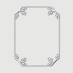 Frame, in the style of an ornament, Vector illustration eps 10, Art.