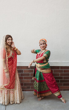 Two Indian dancers portrait