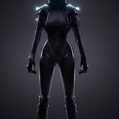 3D illustration of a futuristic suit