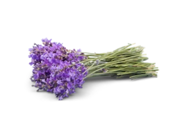 Raamstickers Lavender flowers isolated on white background © BillionPhotos.com
