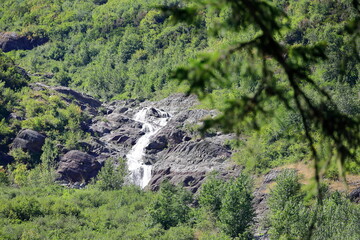 Waterfall in Glacier National Park