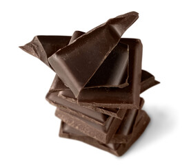 Delicious chocolates isolated on  background