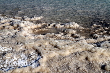 Nature and landscapes of the Dead-salty sea.
