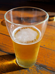 Glass of iced beer. Typical drink present in a happy hour in Brazil.