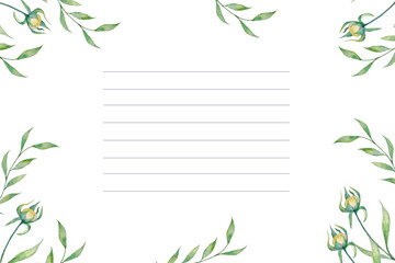 plant, vector, tree, leaves, floral, flower, illustration, cardflowers frame