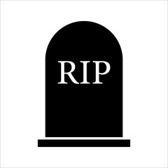 Tombstone icon, Tombstone linear style sign for mobile concept and web design, Halloween tombstone outline vector icon, Symbol, logo illustration, Vector graphics, on white background.
