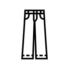 woman denim pants line icon vector. woman denim pants sign. isolated contour symbol black illustration