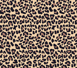 Seamless animal print leopard, modern wild cat pattern, fashion design