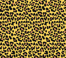 
yellow vector pattern leopard seamless animal background, fashion print for clothes, paper, fabric