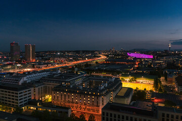 Fototapeta na wymiar sunset over the city Vienna 