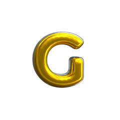 Letter G 3D modeling transparency background