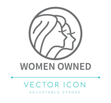 Women Owned Business Line Icon