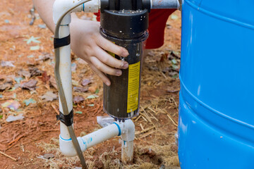 Replaceable filters are substituted by professional workers is maintained to clean water an area...