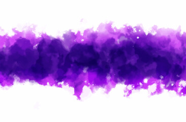 Abstract ultra violet purple grunge splash on white glowing background